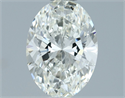 Natural Diamond 0.91 Carats, Oval with  Cut, H Color, VVS1 Clarity and Certified by IGI