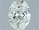 Natural Diamond 0.91 Carats, Oval with  Cut, H Color, VVS1 Clarity and Certified by IGI