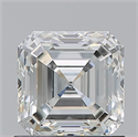 Natural Diamond 1.06 Carats, Asscher with  Cut, I Color, SI1 Clarity and Certified by GIA