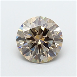 Picture of Lab Grown Diamond 2.01 Carats, Round with Ideal Cut, Fancy Light Brown Color, VVS2 Clarity and Certified by IGI