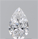 Natural Diamond 0.50 Carats, Pear with  Cut, D Color, VS1 Clarity and Certified by GIA