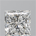 Natural Diamond 0.90 Carats, Princess with  Cut, G Color, VVS1 Clarity and Certified by GIA