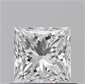 Natural Diamond 0.71 Carats, Princess with  Cut, G Color, VS2 Clarity and Certified by GIA