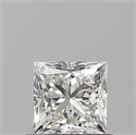 Natural Diamond 0.70 Carats, Princess with  Cut, K Color, VS1 Clarity and Certified by GIA