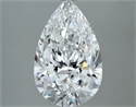 Natural Diamond 2.82 Carats, Pear with  Cut, F Color, VS1 Clarity and Certified by GIA