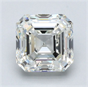 Natural Diamond 1.88 Carats, Asscher with  Cut, J Color, VVS1 Clarity and Certified by GIA