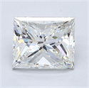Natural Diamond 1.91 Carats, Princess with  Cut, H Color, VVS2 Clarity and Certified by GIA