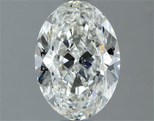 Foto Diamante Natural 1.30 quilates, Ovalado , Color H, claridad SI1 y certificado IGI de