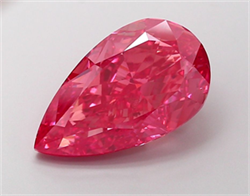 Picture of Lab Grown Diamond 6.06 Carats, Pear with  Cut, Fancy Vivid Pink Color, VS1 Clarity and Certified by IGI