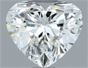 Natural Diamond 0.60 Carats, Heart with  Cut, H Color, VVS2 Clarity and Certified by IGI