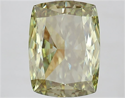 Picture of Lab Grown Diamond 4.09 Carats, CUSHION MODIFIED with  Cut, Fancy Vivid Green Color, VS1 Clarity and Certified by IGI