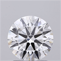 Lab Grown Diamond 1.53 Carats, Round with Ideal Cut, D Color, VS1 Clarity and Certified by IGI