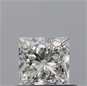 Natural Diamond 0.54 Carats, Princess with  Cut, F Color, IF Clarity and Certified by IGI