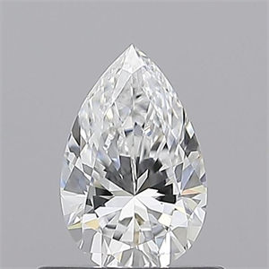 Picture of Natural Diamond 0.51 Carats, Pear with  Cut, D Color, IF Clarity and Certified by GIA