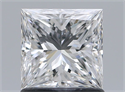 Natural Diamond 1.01 Carats, Princess with  Cut, F Color, VS2 Clarity and Certified by GIA