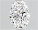 Natural Diamond 0.50 Carats, Oval with  Cut, F Color, VS2 Clarity and Certified by GIA