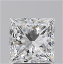 Natural Diamond 2.07 Carats, Princess with  Cut, H Color, VS2 Clarity and Certified by GIA