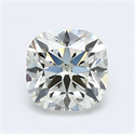 Natural Diamond 0.62 Carats, Cushion with  Cut, L Color, SI1 Clarity and Certified by GIA