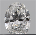 Natural Diamond 0.19 Carats, Oval with  Cut, E Color, SI2 Clarity and Certified by GIA