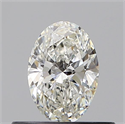 Natural Diamond 0.40 Carats, Oval with  Cut, H Color, VVS1 Clarity and Certified by GIA