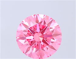 Picture of Lab Grown Diamond 1.50 Carats, Round with Ideal Cut, Fancy Vivid Pink Color, VS2 Clarity and Certified by IGI