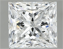 Natural Diamond 0.90 Carats, Princess with  Cut, E Color, SI2 Clarity and Certified by GIA