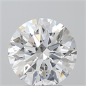 Natural Diamond 2.50 Carats, Round with Excellent Cut, D Color, SI2 Clarity and Certified by GIA