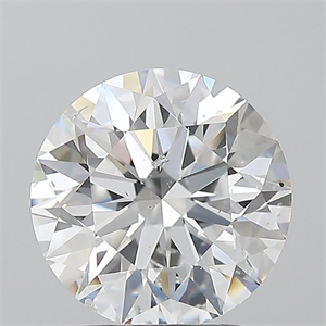 Picture of Natural Diamond 2.50 Carats, Round with Excellent Cut, D Color, SI2 Clarity and Certified by GIA