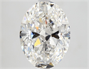 Natural Diamond 3.01 Carats, Oval with  Cut, G Color, VVS2 Clarity and Certified by GIA