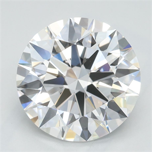 Picture of Lab Grown Diamond 2.59 Carats, Round with Excellent Cut, D Color, FL Clarity and Certified by GIA