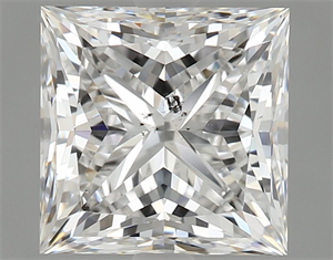 Picture of Natural Diamond 2.03 Carats, Princess with  Cut, F Color, SI2 Clarity and Certified by GIA