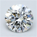 Natural Diamond 2.01 Carats, Round with Excellent Cut, H Color, VS1 Clarity and Certified by GIA