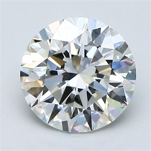 Picture of Natural Diamond 2.01 Carats, Round with Excellent Cut, H Color, VS1 Clarity and Certified by GIA
