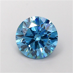 Picture of Lab Grown Diamond 1.77 Carats, Round with Ideal Cut, Fancy Vivid Blue Color, VS2 Clarity and Certified by IGI