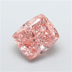Picture of Lab Grown Diamond 5.03 Carats, CUSHION MODIFIED with  Cut, Fancy Intense Pink Color, VS1 Clarity and Certified by IGI