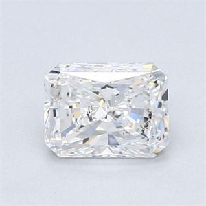 Picture of Natural Diamond 0.74 Carats, Radiant with  Cut, F Color, SI2 Clarity and Certified by GIA