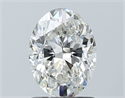 Natural Diamond 1.21 Carats, Oval with  Cut, G Color, VS2 Clarity and Certified by GIA