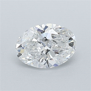 Foto Diamante Natural 0.52 quilates, Ovalado , Color F, claridad SI1 y certificado GIA de