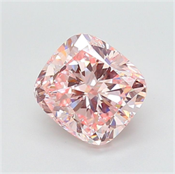 Picture of Lab Grown Diamond 4.01 Carats, CUSHION MODIFIED with  Cut, Fancy Intense Pink Color, VS1 Clarity and Certified by IGI