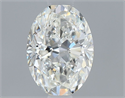 Natural Diamond 0.50 Carats, Oval with  Cut, H Color, VS2 Clarity and Certified by GIA