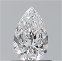 Natural Diamond 0.70 Carats, Pear with  Cut, D Color, VVS1 Clarity and Certified by GIA