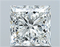 Natural Diamond 1.02 Carats, Princess with  Cut, H Color, VVS1 Clarity and Certified by GIA