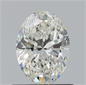 Natural Diamond 0.71 Carats, Oval with  Cut, H Color, IF Clarity and Certified by GIA