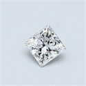Diamante Natural 0.37 quilates, Princesa , Color E, claridad VVS1 y certificado GIA