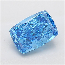 Picture of Lab Grown Diamond 2.04 Carats, CUSHION MODIFIED with  Cut, Fancy Vivid Blue Color, VS1 Clarity and Certified by IGI