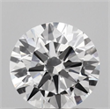 Lab Grown Diamond 0.72 Carats, Round with Excellent Cut, D Color, VVS2 Clarity and Certified by IGI