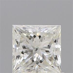Picture of Natural Diamond 0.60 Carats, Princess with  Cut, J Color, SI2 Clarity and Certified by GIA