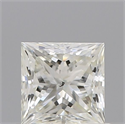 Natural Diamond 0.60 Carats, Princess with  Cut, J Color, SI2 Clarity and Certified by GIA