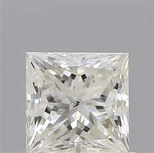 Picture of Natural Diamond 0.60 Carats, Princess with  Cut, J Color, SI2 Clarity and Certified by GIA
