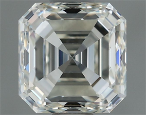 Picture of Natural Diamond 1.01 Carats, Asscher with  Cut, I Color, VVS2 Clarity and Certified by IGI